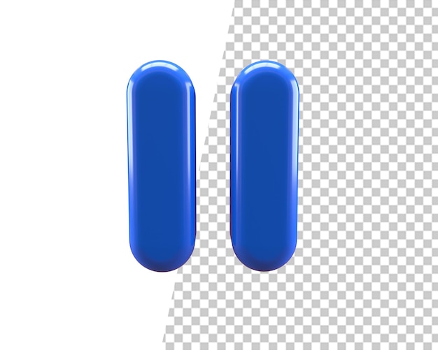 PSD speel video blauw pictogram 3d-rendering