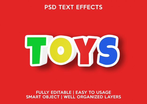 Speelgoed teksteffect