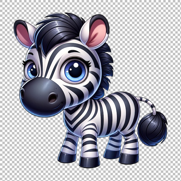 PSD speelse cartoon zebra schattige zebra clipart