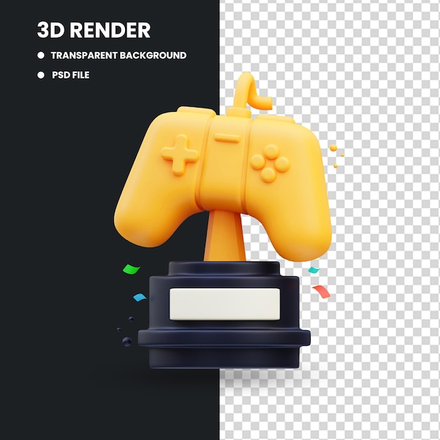 Spel kampioenschap beker 3d illustratie 3d-rendering