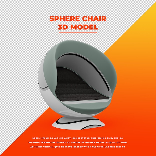 Sphere chair 3d isolated model