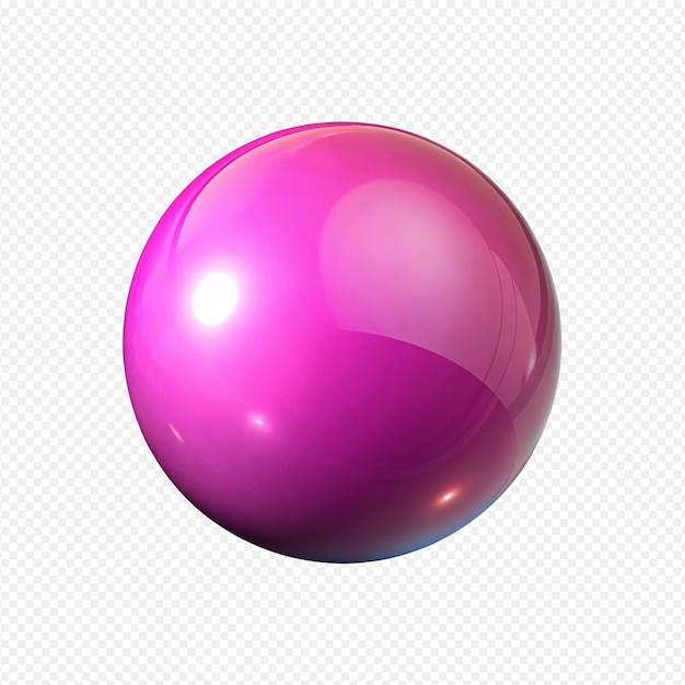 sphere glossy surface bright magenta reflective highlights 3d rendering minimalist design