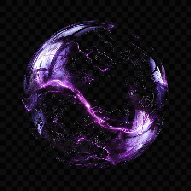 PSD a sphere of purple and purple water with the word numerals on it