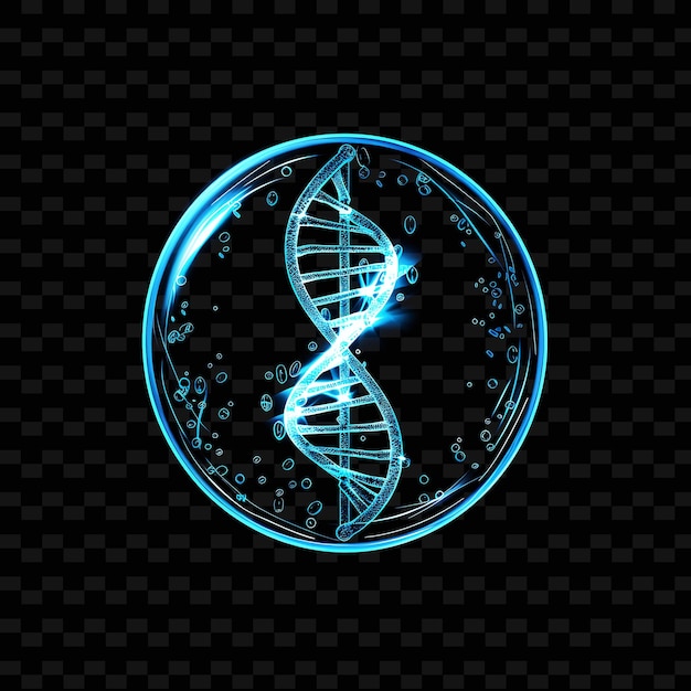 PSD a sphere with a blue light and a blue bubble that says quot dna quot