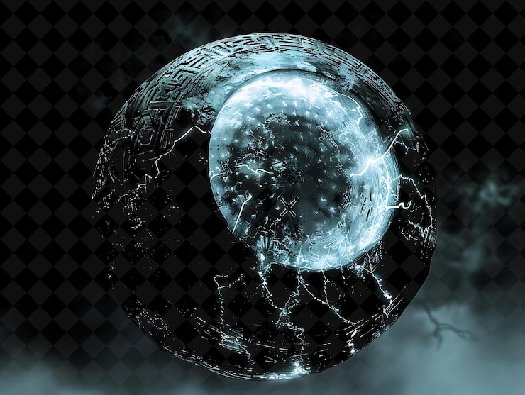 PSD a sphere with a face on it and a sign that saysthe word
