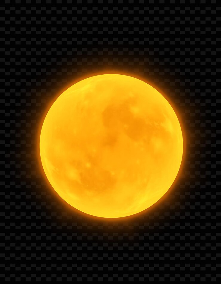 PSD spherical orb glows softly emanating warm hues of golden yellow a y2k neon inspired light texturen