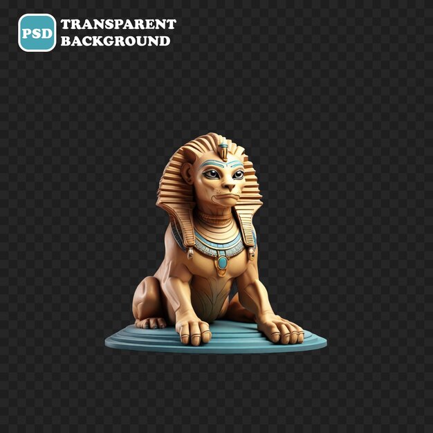 PSD sphinx icon isolated 3d render illustration