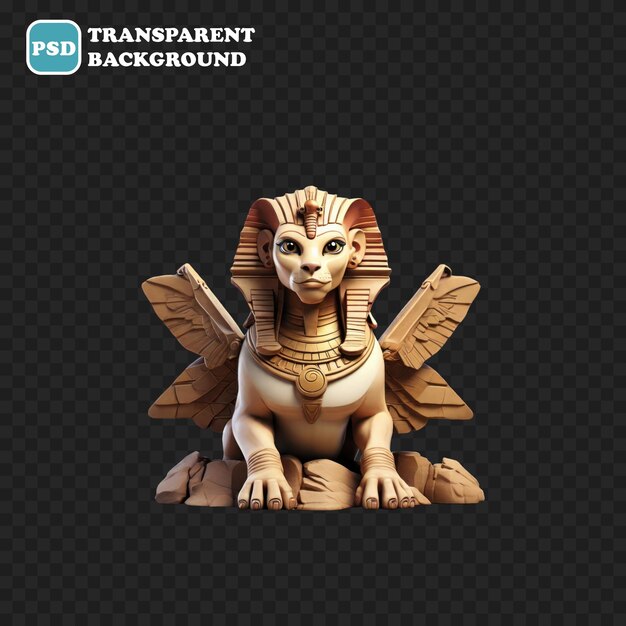 Sphinx icon isolated 3d render illustration