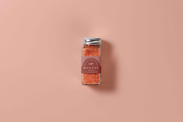 PSD spice label mockup design