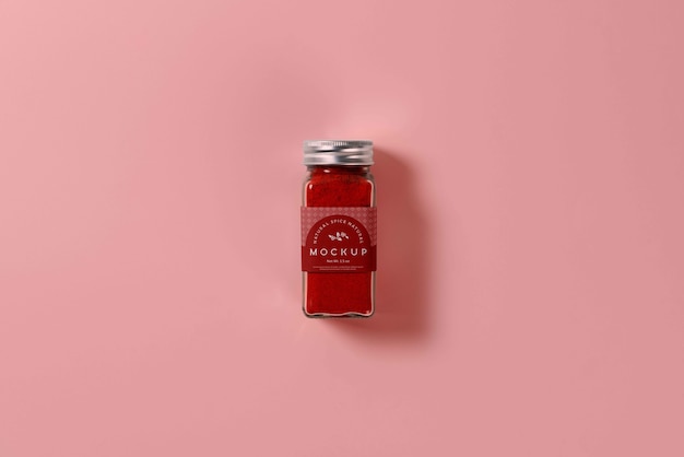 Spice label mockup design