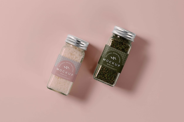 PSD spice label mockup design