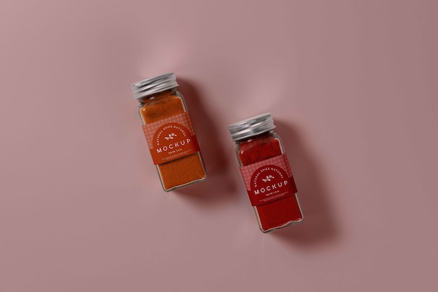 PSD spice label mockup design