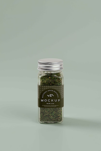 PSD spice label mockup design