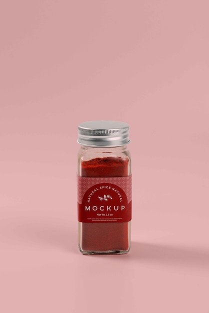 Spice label mockup design