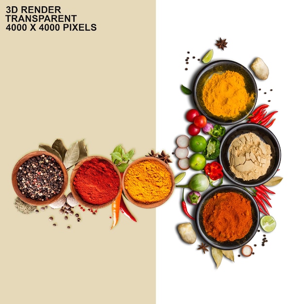 spices transparent background
