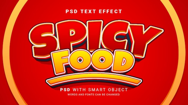 PSD spicy food text effect