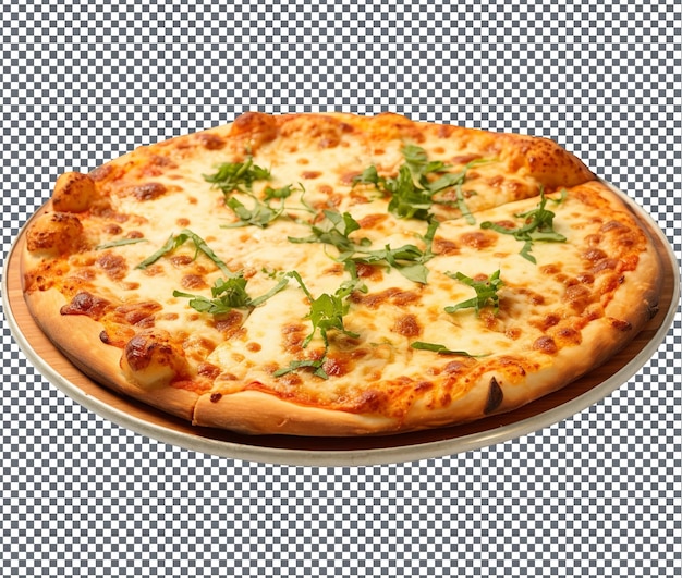 PSD spicy four cheese pizza geïsoleerd op een doorzichtige achtergrond