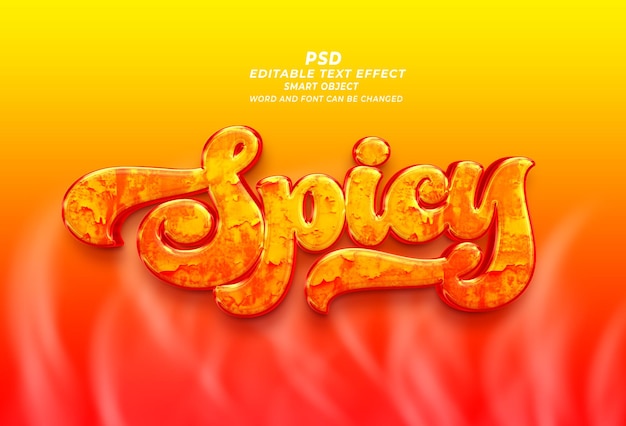 Spicy psd 3d editable text effect (effetto di testo modificabile)