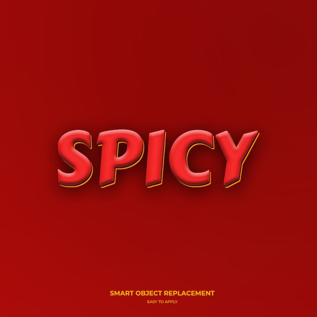 Spicy red black yellow text style effects