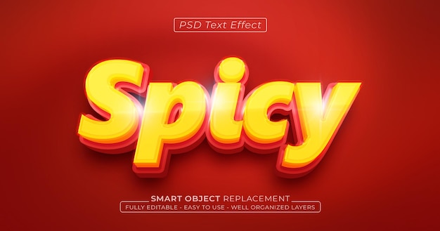 Spicy text effect editable 3d style