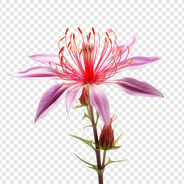 PSD spider flower isolated on transparent background