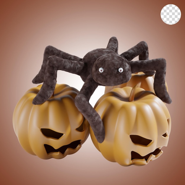 PSD クモのハロウィーンの 3 d イラスト