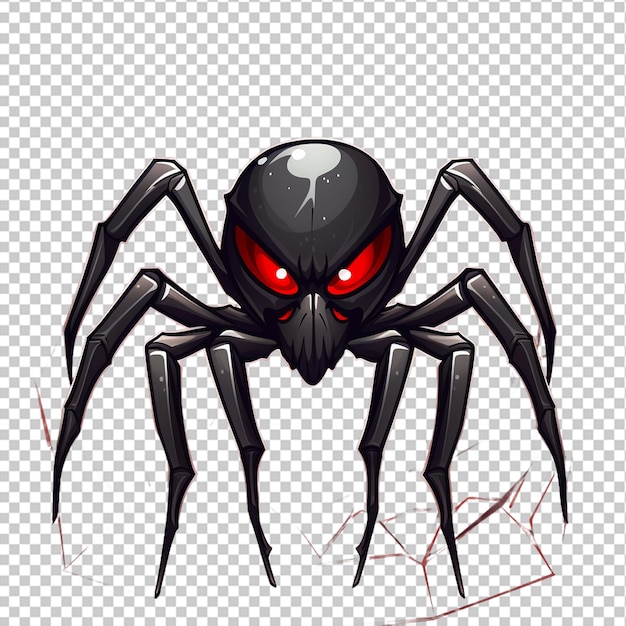 PSD 蜘蛛のマスコットのロゴ