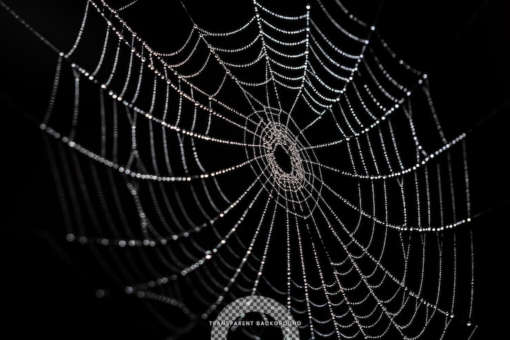 PSD spider net isolated