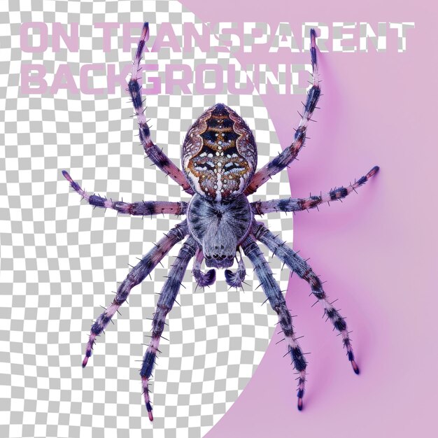 PSD a spider on a pink background with a pink background that says  on it