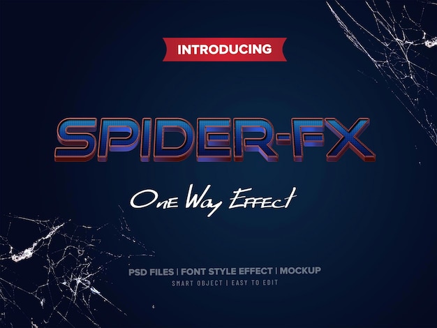 Spider premium 3D text effect