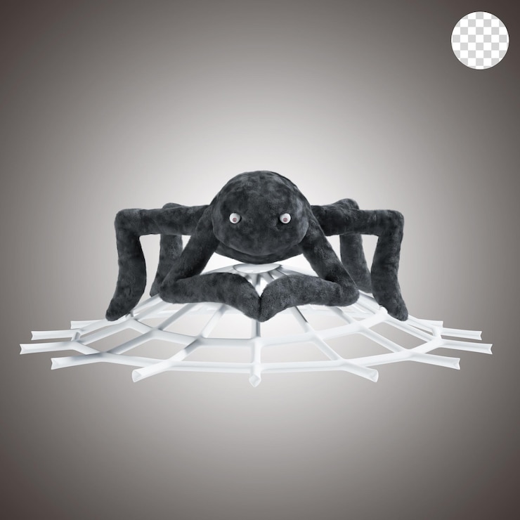 PSD spider scary halloween 3d render