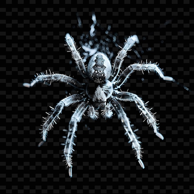 PSD a spider that is on a black background