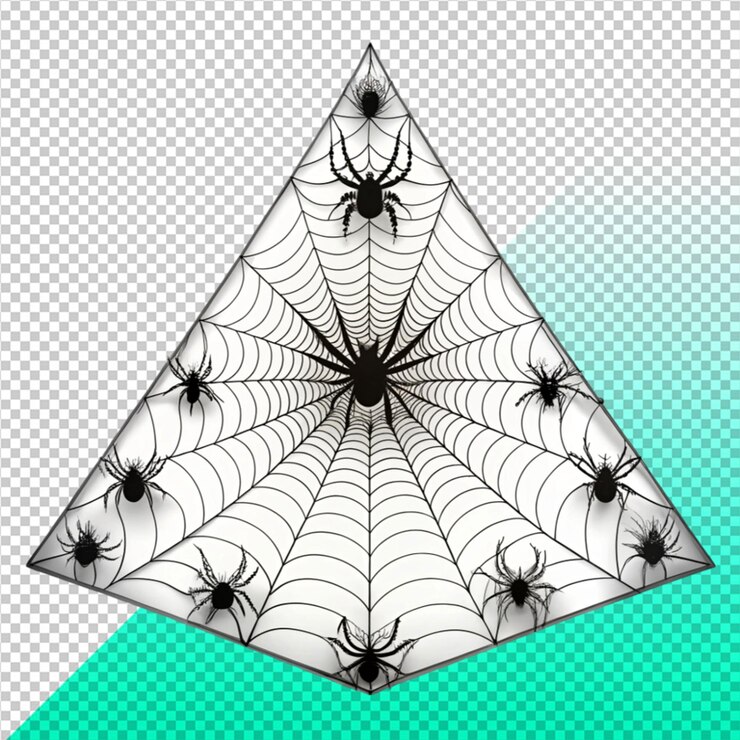 PSD spider web vector illustration