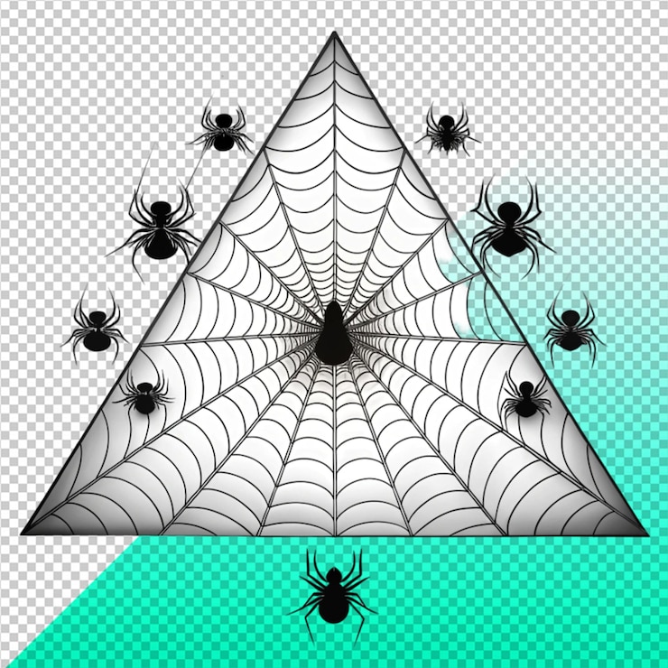 PSD spider web vector illustration