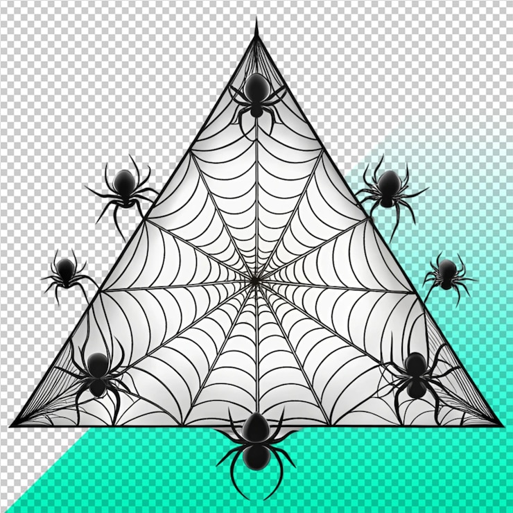 PSD spider web vector illustration