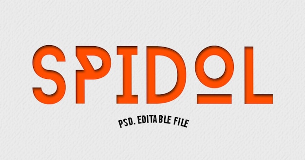 PSD 현대 텍스트의 스피 돌 글꼴