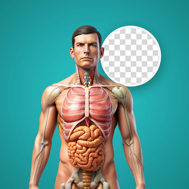 PSD spieren en botten in het menselijk lichaam illustraties set cartoon man met skelet en bloedvat structuur