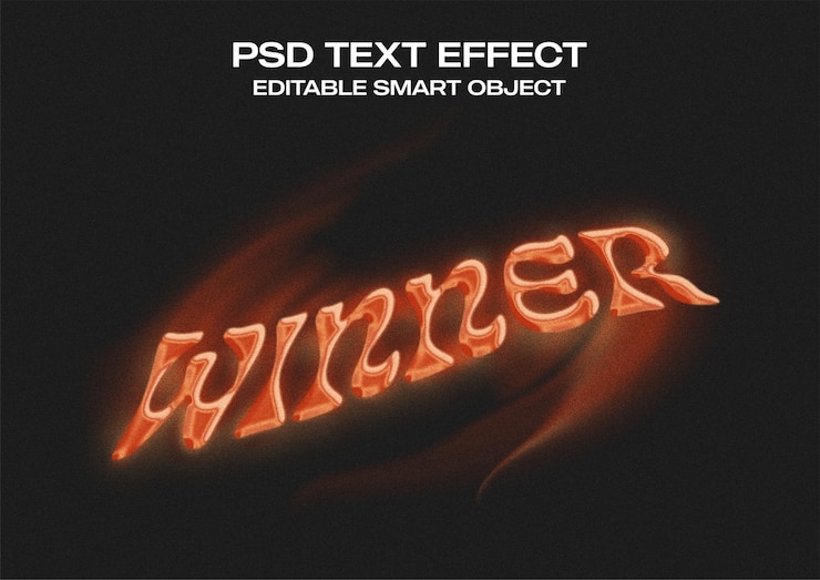 PSD spin text effect