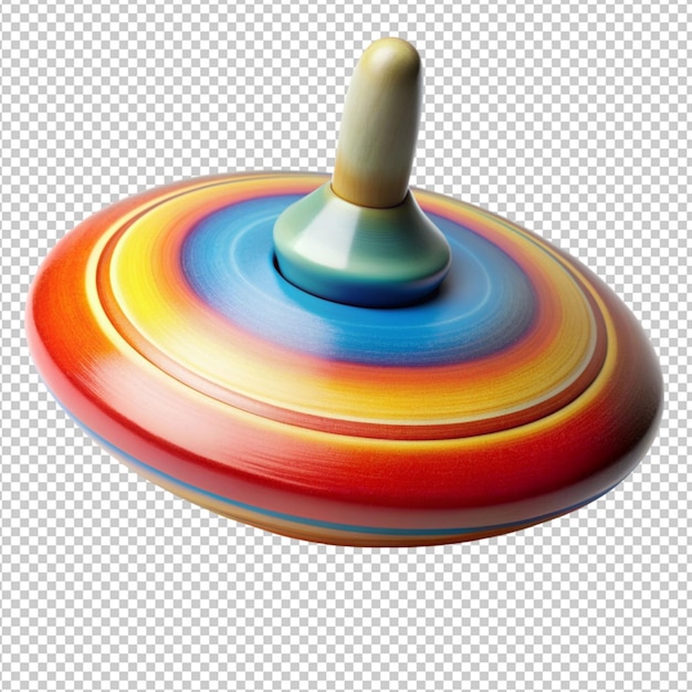 Spinning top on transparent background