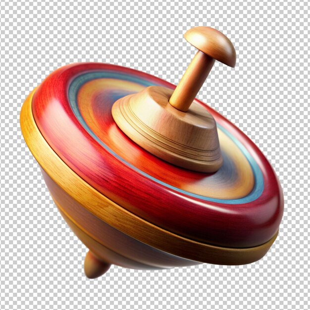 PSD spinning top on transparent background