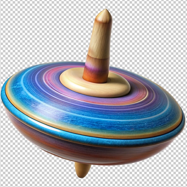 PSD spinning top on transparent background