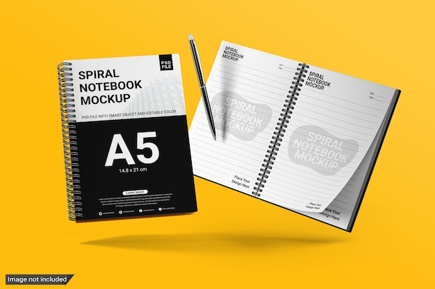 Spiraal notebook mockup