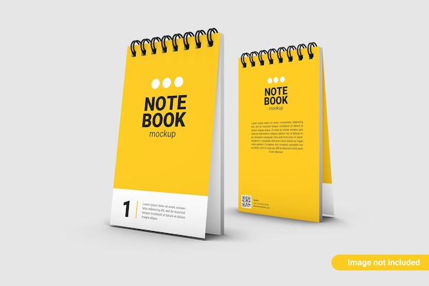 Spiraal notitieboek Mockup vooraanzicht