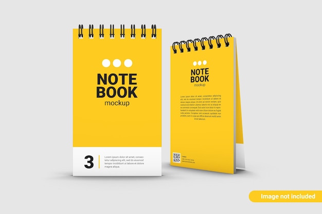Spiraal notitieboek Mockup vooraanzicht