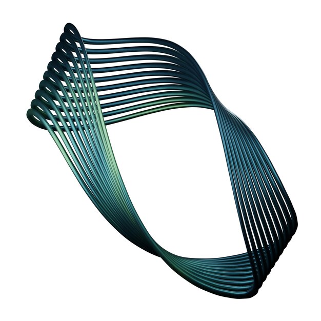 PSD spiral abstract shape_3d holographic