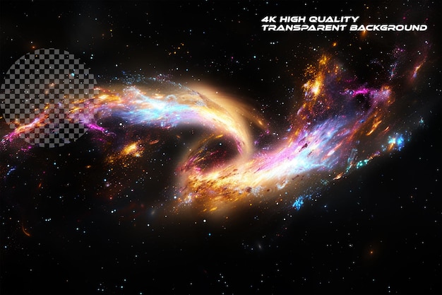 PSD armature a spirale modellate e mantenute in galassie su uno sfondo trasparente