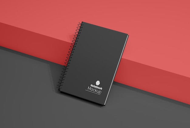 Spiral binder notebook mockup design