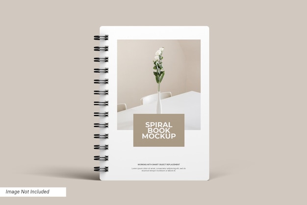 Mockup di copertina del libro a spirale