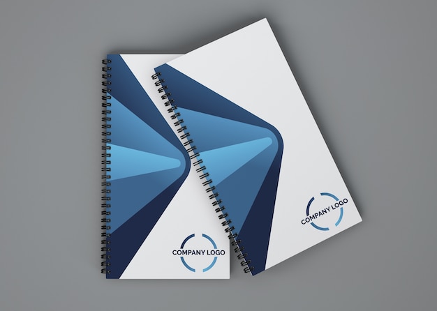 PSD spiral booklet mockup