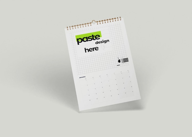 PSD spiral calendar mockup